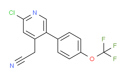 2-Chloro-5-(4-(trifluoromethoxy)phenyl)pyridine-4-acetonitrile