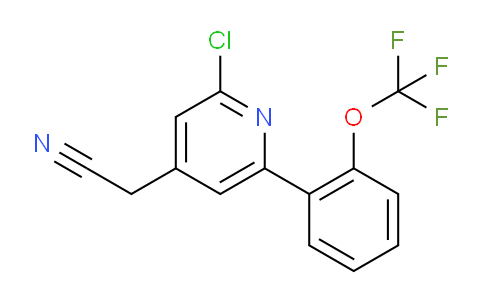 2-Chloro-6-(2-(trifluoromethoxy)phenyl)pyridine-4-acetonitrile