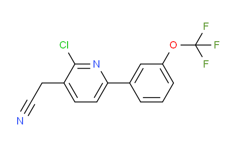 2-Chloro-6-(3-(trifluoromethoxy)phenyl)pyridine-3-acetonitrile
