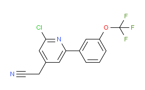 2-Chloro-6-(3-(trifluoromethoxy)phenyl)pyridine-4-acetonitrile