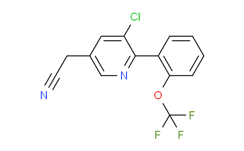 3-Chloro-2-(2-(trifluoromethoxy)phenyl)pyridine-5-acetonitrile