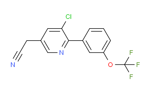 3-Chloro-2-(3-(trifluoromethoxy)phenyl)pyridine-5-acetonitrile