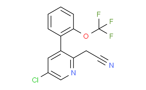 5-Chloro-3-(2-(trifluoromethoxy)phenyl)pyridine-2-acetonitrile
