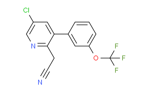 5-Chloro-3-(3-(trifluoromethoxy)phenyl)pyridine-2-acetonitrile