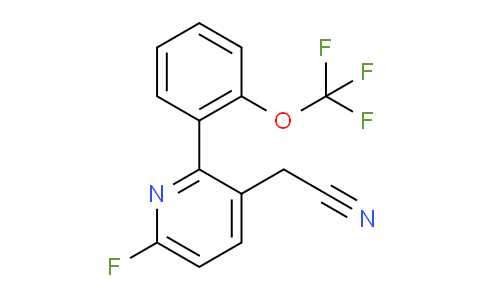 6-Fluoro-2-(2-(trifluoromethoxy)phenyl)pyridine-3-acetonitrile