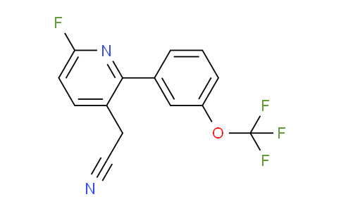 6-Fluoro-2-(3-(trifluoromethoxy)phenyl)pyridine-3-acetonitrile