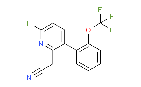 6-Fluoro-3-(2-(trifluoromethoxy)phenyl)pyridine-2-acetonitrile