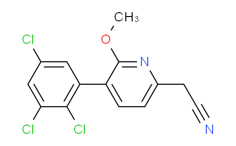 2-Methoxy-3-(2,3,5-trichlorophenyl)pyridine-6-acetonitrile