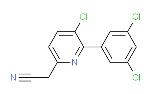 3-Chloro-2-(3,5-dichlorophenyl)pyridine-6-acetonitrile