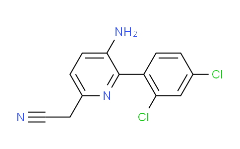3-Amino-2-(2,4-dichlorophenyl)pyridine-6-acetonitrile