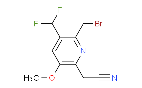 2-(Bromomethyl)-3-(difluoromethyl)-5-methoxypyridine-6-acetonitrile