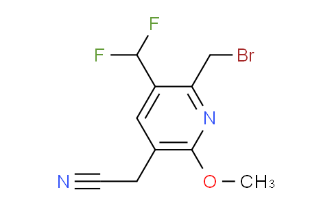 2-(Bromomethyl)-3-(difluoromethyl)-6-methoxypyridine-5-acetonitrile
