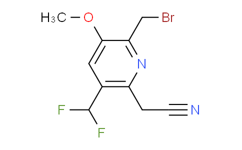2-(Bromomethyl)-5-(difluoromethyl)-3-methoxypyridine-6-acetonitrile