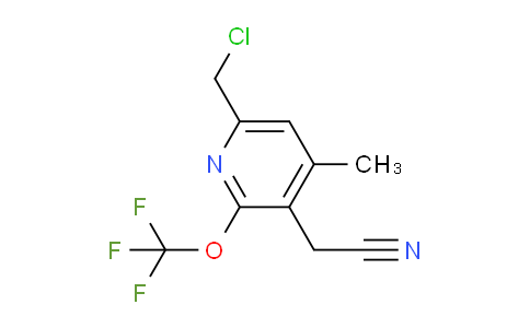 6-(Chloromethyl)-4-methyl-2-(trifluoromethoxy)pyridine-3-acetonitrile
