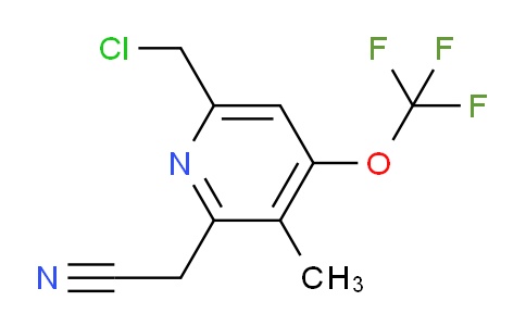 6-(Chloromethyl)-3-methyl-4-(trifluoromethoxy)pyridine-2-acetonitrile