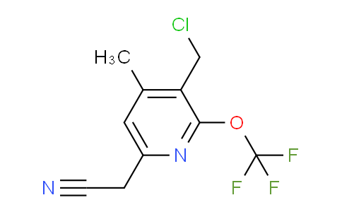 3-(Chloromethyl)-4-methyl-2-(trifluoromethoxy)pyridine-6-acetonitrile