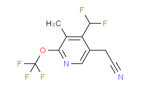 4-(Difluoromethyl)-3-methyl-2-(trifluoromethoxy)pyridine-5-acetonitrile