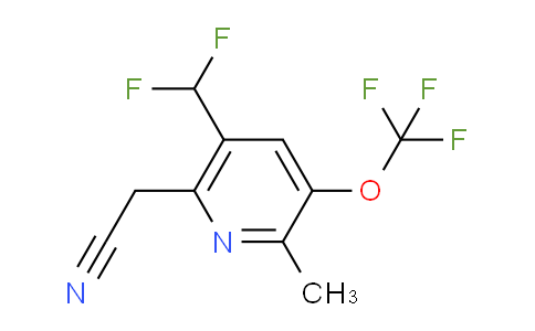 5-(Difluoromethyl)-2-methyl-3-(trifluoromethoxy)pyridine-6-acetonitrile