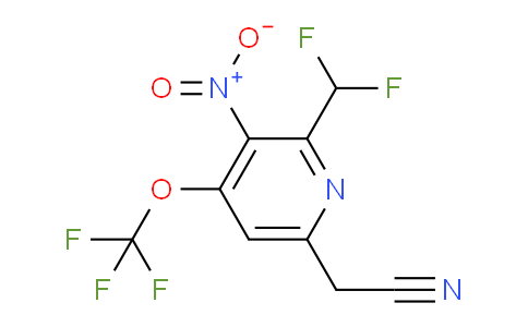 2-(Difluoromethyl)-3-nitro-4-(trifluoromethoxy)pyridine-6-acetonitrile