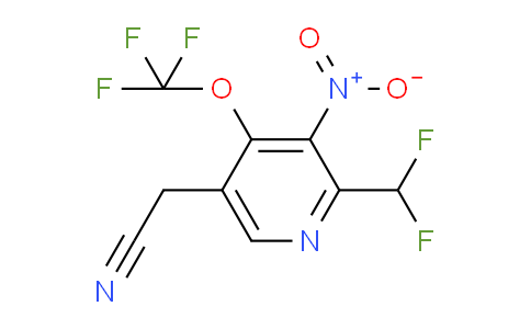 2-(Difluoromethyl)-3-nitro-4-(trifluoromethoxy)pyridine-5-acetonitrile