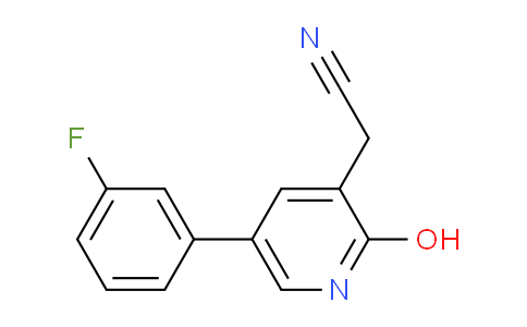 5-(3-Fluorophenyl)-2-hydroxypyridine-3-acetonitrile
