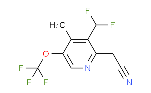 3-(Difluoromethyl)-4-methyl-5-(trifluoromethoxy)pyridine-2-acetonitrile