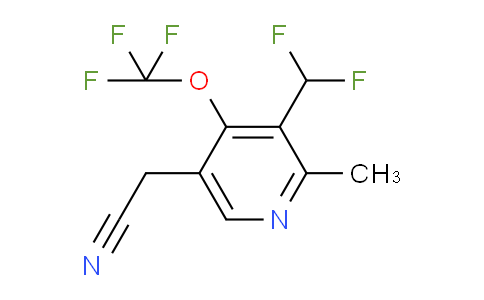 3-(Difluoromethyl)-2-methyl-4-(trifluoromethoxy)pyridine-5-acetonitrile