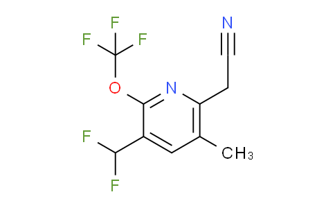 3-(Difluoromethyl)-5-methyl-2-(trifluoromethoxy)pyridine-6-acetonitrile