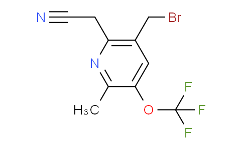 5-(Bromomethyl)-2-methyl-3-(trifluoromethoxy)pyridine-6-acetonitrile