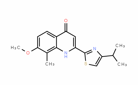 7-methoxy-8-methyl-2-(4-propan-2-yl-1,3-thiazol-2-yl)-1H-quinolin-4-one