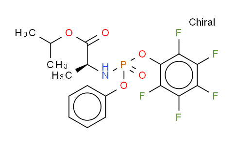 L-alanien,N-[(S)-(2,3,4,5,6-Pentafluorophenoxy)-
phenoxy-phosphinyl]-1-Methylethyl ester