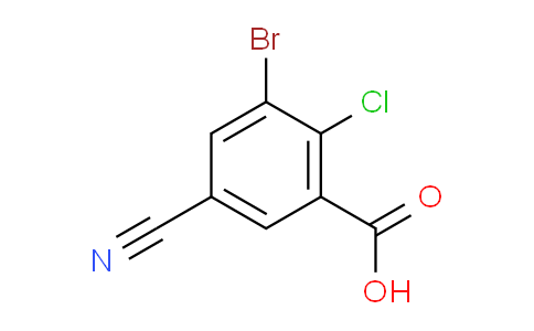 3-溴-2-氯-5-氰基苯甲酸