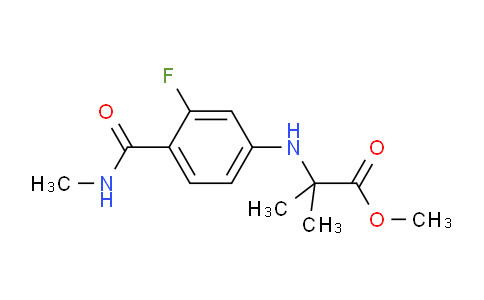 Methyl 2-((3-fluoro-4-(methylcarbamoyl)phenyl)amino)-2-methylpropanoate