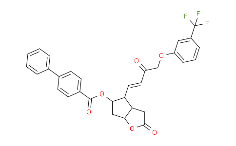 (E)-2-Oxo-4-(3-oxo-4-(3-(trifluoromethyl)phenoxy)but-1-en-1-yl)hexahydro-2H-cyclopenta[b]furan-5-yl [1,1'-biphenyl]-4-carboxylate