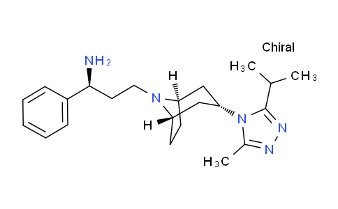 (S)-3-((1R,3S,5S)-3-(3-Isopropyl-5-methyl-4H-1,2,4-triazol-4-yl)-8-azabicyclo[3.2.1]octan-8-yl)-1-phenylpropan-1-amine