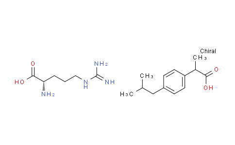(S)-2-Amino-5-guanidinopentanoic acid compound with 2-(4-isobutylphenyl)propanoic acid (1:1)