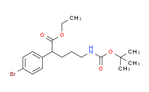 Ethyl 2-(4-bromophenyl)-5-((tert-butoxycarbonyl)amino)pentanoate