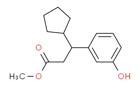 Methyl 3-cyclopentyl-3-(3-hydroxyphenyl)propanoate