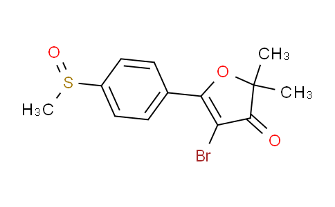 4-Bromo-2,2-dimethyl-5-(4-(methylsulfinyl)phenyl)furan-3(2h)-one