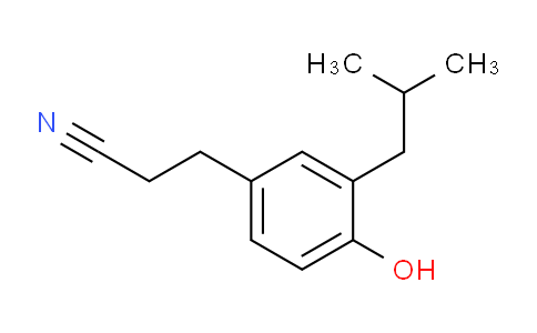 3-(4-Hydroxy-3-isobutylphenyl)propanenitrile