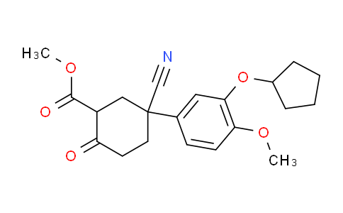 Methyl 5-cyano-5-(3-(cyclopentyloxy)-4-methoxyphenyl)-2-oxocyclohexanecarboxylate