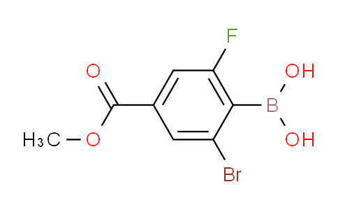 2-Bromo-6-fluoro-4-(methoxycarbonyl)phenylboronic acid