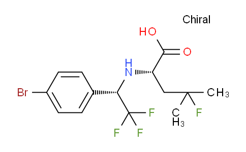 (S)-2-((S)-1-(4-Bromophenyl)-2,2,2-trifluoroethylamino)-4-fluoro-4-methylpentanoic acid