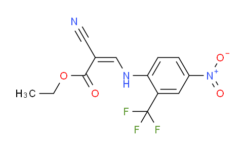 Ethyl 2-cyano-3-((4-nitro-2-(trifluoromethyl)phenyl)amino)acrylate