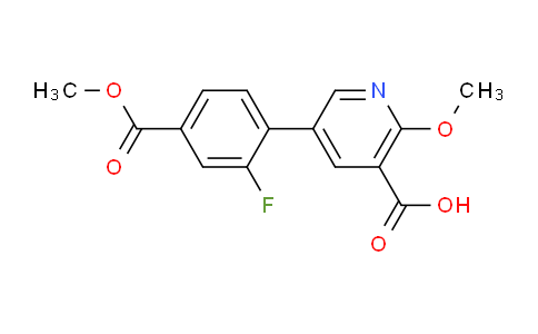 5-(2-Fluoro-4-methoxycarbonylphenyl)-2-methoxynicotinic acid