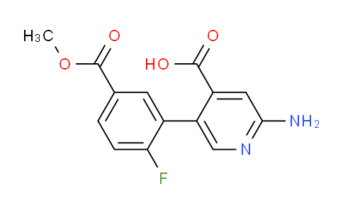 2-Amino-5-(2-fluoro-5-methoxycarbonylphenyl)isonicotinic acid