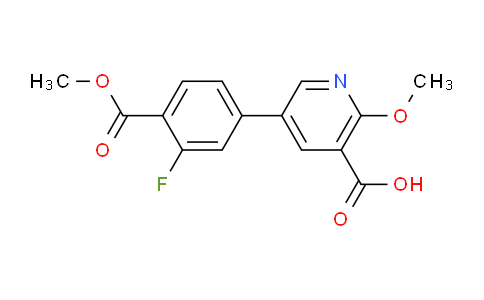 5-(3-Fluoro-4-methoxycarbonylphenyl)-2-methoxynicotinic acid