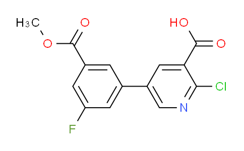 2-Chloro-5-(3-fluoro-5-methoxycarbonylphenyl)nicotinic acid