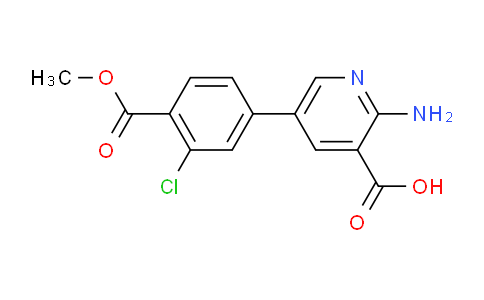 2-Amino-5-(3-chloro-4-methoxycarbonylphenyl)nicotinic acid