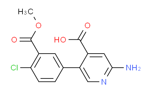 2-Amino-5-(4-chloro-3-methoxycarbonylphenyl)isonicotinic acid